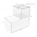 FixtureDisplays® Locking Acrylic Fundraising Donation Coin Box Container with Cam Lock + Product Compartment 15944